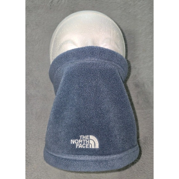 North Face Chunky Fleece Neck Gaiter Tube Scarf Ski Winter Blue One Size Adult - Picture 4 of 5